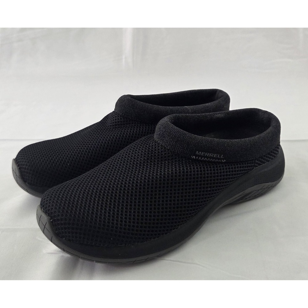 Merrell FloatPro Shoes Womens 6.5 Black Mesh Slip On Comfort Walking Gorpcore